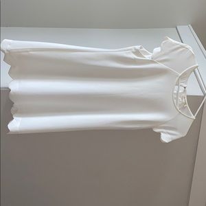 White scalloped dress
